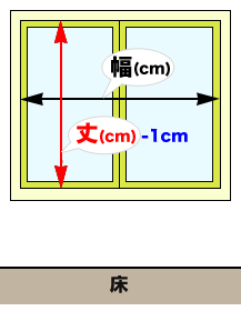 つっぱり棒カーテン　測り方